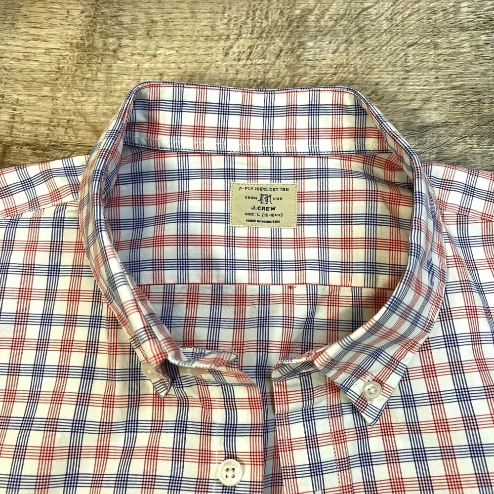 J. Crew Men’s Shirt long sleeve Size Large 100% Cotton 🧵 🪡 - Picture 4 of 15